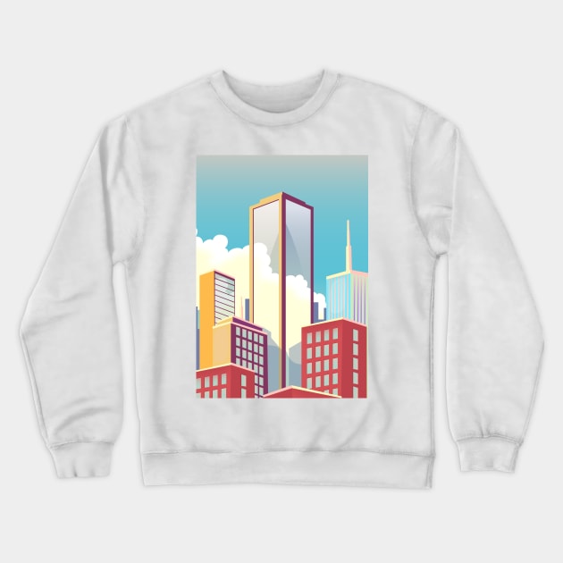 Cityscape skycrapers. Crewneck Sweatshirt by nickemporium1